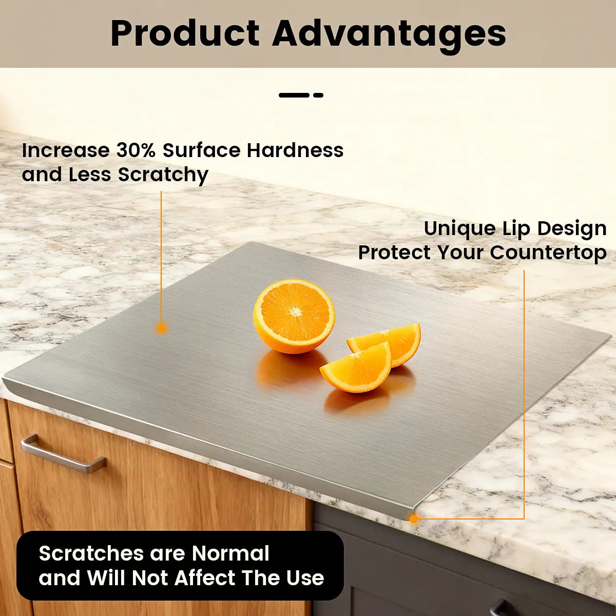 Non Slip Stainless Steel Chopping Board
