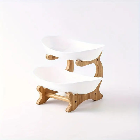 2/3-Layer Luxurious Wooden Fruit Organiser Rack