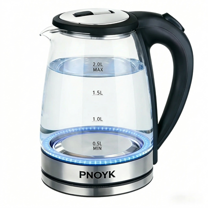 2.0L Glass Electric Kettle – 1500W Fast Boiling Water Boiler with Auto Shut-Off & Boil-Dry Protection